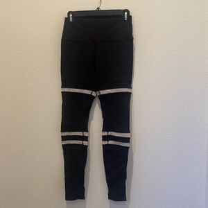 Black striped Alo Yoga leggings